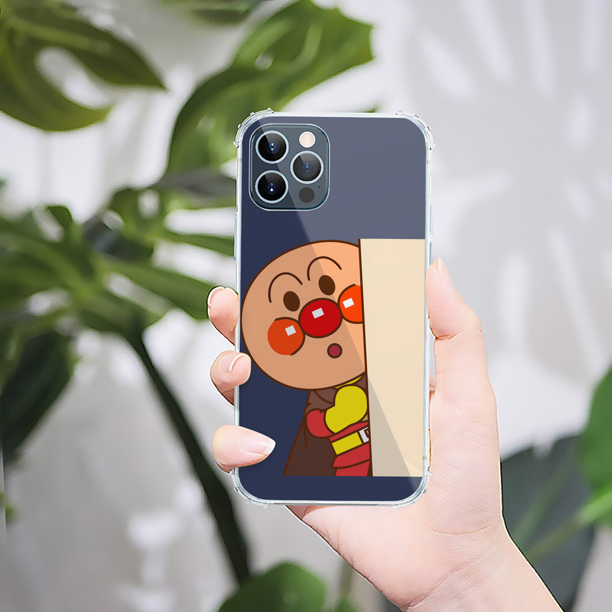 （画像用） アンパンマン Anpanman 【iPhone 12シリーズ対応】透明スマホケース（クリアソフトケース）